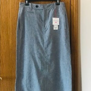 Uniqlo women linen/cotton straight skirt Sz 8
